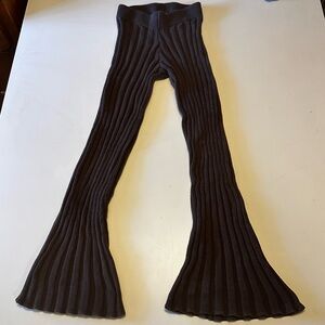 Wild Fable Brown Ribbed Flare Knit Bottoms